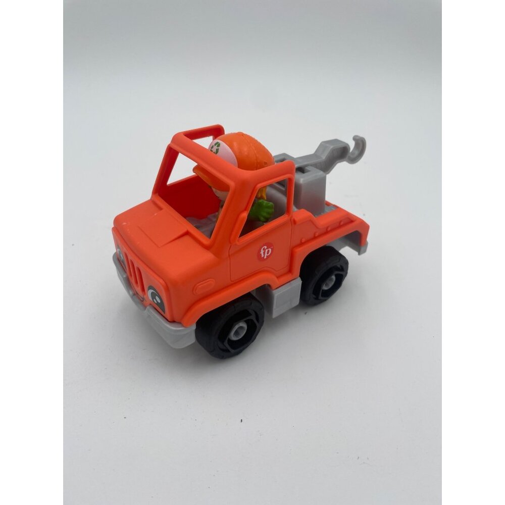 Fisher-Price Little People Orange Tow Truck With Figure For Kids